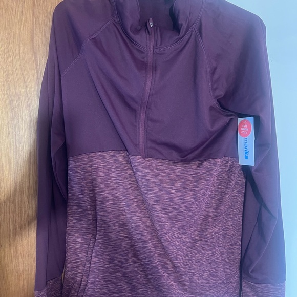 Marika Maroon Quarter-Zip Top - Picture 1 of 3